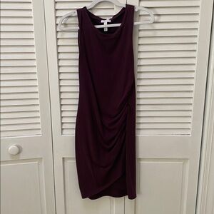 Leith Ruched maroon Sleeveless Dress size small